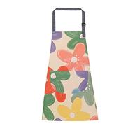 FAIRYGATE Cleaning Apron with Pockets Waterproof Cotton Blend Bib Aprons Adjustable Long Ties Kitchen Cooking for Women Chef Gifts A3916