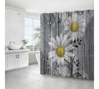 FAIRYGATE Extra Wide Shower Curtain Garden Shower Curtains 180 x 180 cm Sunflower Scenery Bathroom Curtain Mildew & Mould Resistant Polyester Fabric Bath Curtain with 12 Hooks B8717