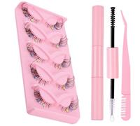 FAIRYGATE Eyelashes False 5 Pairs Lashes Natural Faux Long Volume Hand Made Dramatic Fake Eye Nature Soft for Various Makeups DIY Party Festival C2205