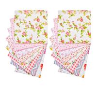 FAIRYGATE Fabric Offcuts Squares Material for Sweing Fat Quarters Cotton Craft Patchwork Different Pattern Cloths DIY Scrapbooking Artcraft C0317