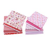FAIRYGATE Fabrics 14 Pieces 25 x 25 CM Cotton Quilting Floral Patchwork Pink Series Fabrics Square Bundles for Sewing DIY Crafts Handmade Bags Clothing Various Patterns C0613