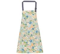 FAIRYGATE Floral Kitchen Aprons for Women with Pockets Adjustable Rose Apron Kitchen Classic Chef Apron with Flower Pattern Women Girls Aprons for Cooking Baking Gardening A5734