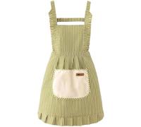 FAIRYGATE Frilly Aprons for Women Adjustable Apron Unisex Apron with Pocket Cooking Kitchen Chef Aprons for Women Men Home Kitchen Butchers BBQ Restaurant A1528
