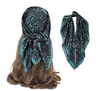 FAIRYGATE Head Scarf Like Silk Satin Hair Scarfs for Women Sleeping Suqare Ladies Scarves Designer Bandana for Hair Wrapping at Night 29005