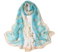 FAIRYGATE Infinity Scarf Head Silk Chiffon Hijabs Head-Scarf Head-Wrap Turban Maxi Rectangle Ladies Shawl Wrap 39023