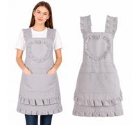 FAIRYGATE Kitchen Aprons for Women with Pockets Cooking Apron for Cooks Baking Adult Size with Cute Print Themed Gifts A1525