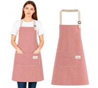 FAIRYGATE Kitchen Aprons for Women with Pockets Craft Adjustable Neck Bib Chef Apron for Men Suitable for Cooking Waitress A1616