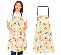 FAIRYGATE Kitchen Aprons for Women with Pockets Personalised Apron Waterproof Unisex Adjustable Bib Chef Cooking for Home Restaurant Coffee House A4015