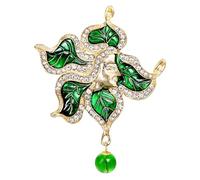FAIRYGATE Ladies Brooches Jewellery Lapel Pins for Men Women Crystal Flower Leaf Bouquet Brooch Pin Dress Suit Boutonniere Ideas Novelty Funny Gift Wedding Dresses Accessories B2036