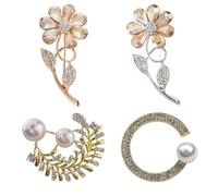 FAIRYGATE Ladies Brooches Vintage Pearl Brooches for Wedding Brooches for Women UK Vintage Flower Pin Elegant Crystal Rhinestone Brooch Pins Decorations Pearl Wedding Dresses Accessories B7417