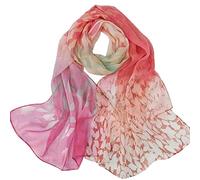 FAIRYGATE Ladies Scarf Chiffon Leaf Print Sheer Soft Neck Wrap Scarfs for Women Women's Scarves & Wraps A4315