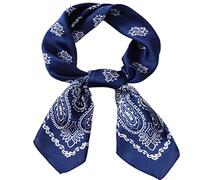 FAIRYGATE Ladies Scarves Silk Scarf Square Printed Polyester Satin Head Scarfs for Women Multipurpose Shawl Neck Wrap 29015