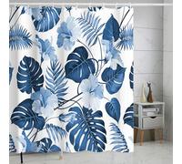 FAIRYGATE Outdoor Shower Curtain Waterproof Anti-Mould Shower Curtains Jungle Tropical Operation Shower Curtain with Hooks 180 x 180 cm B8011