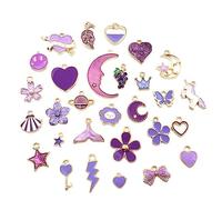 FAIRYGATE Pendants Crafts Supplies Spring Flower Charms Daisy Flower Resin Assorted Gold Plated Enamel Charm for DIY Craft Scrapbooking Jewelry Making Hair Accessories A6624