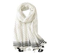 FAIRYGATE Polka Dot Scarf Women's Scarves & Wraps Print Elegant Soft Large Shawls Colourful Stole for Women Ladies Tassel Scarfs Gifts 32237