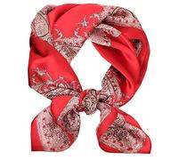 FAIRYGATE Satin Scarf Silk Bandana Square Women Womens Like Hair Scarfs Sleeping Headscarf Woman Red Ladies Scarves A2205