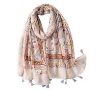 FAIRYGATE Scarf for Women UK Tassel Scarfs for Women Paisley Flower Print Ladies Scarves Stoles Soft Lightweight Long Large Shawl Wrap Fashion Oversized 18229