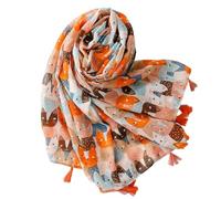 FAIRYGATE Scarf Gifts for Women Scarf Women Edgy Elegant Pretty Lovely Oversized Scarves Flower Floral Print Ladies Scarfs Wrap Large Shawl Shawls for Weddings 15238