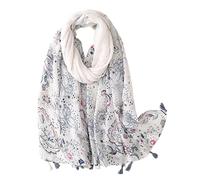 FAIRYGATE Scarf Gifts for Women Scarfs Lightweight Paisley Printed Cotton Viscose Oversized Scarves Shawls and Wraps for Spring Summer Fall Winter 69013