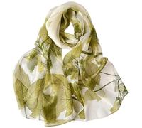 FAIRYGATE Scarf Womens Scarfs Ginkgo Biloba Stylish Wraps Brighten Skin Color Floral Scarves Luxury Gifts for Women Ladies Girls Versatile and Multifunctional B7208