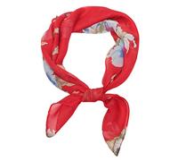 FAIRYGATE Scarfs for Women Lightweight Chiffon Scarf Sheer Soft Neck Wrap Soft Neatly Stitched Ladies Scarves Red A2615