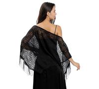 FAIRYGATE Shawls and Wraps for Womens Sheer Soft Polyester Fabric Capes Soft Capelets for Women Lightweight Shawl Wrap for Evening Party Dress Cover Up UC0807
