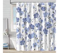FAIRYGATE Shower Curtain Blue Water-Resistant Bathroom Curtains Window 1800 x 1800mm Shower Curtains Mould Proof Resistant B9511