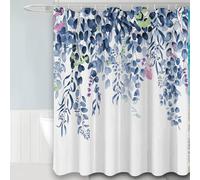 FAIRYGATE Shower Curtains for Bathroom Extra Wide Shower Curtain Anti-Mould Bath Curtain 12 Pre-Sewn Holes for Easy Suspension B9518