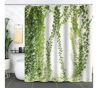 FAIRYGATE Shower Curtains for Bathroom Shower Curtain View from Summer Season in Garden Image Cloth Fabric Bathroom Decor Set with Hooks B9620