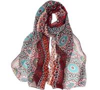 FAIRYGATE Silk Scarf for Women UK Shawls and Wraps Chiffon Oversized Scarves Evening Wrap Chic Paisley Print Ladies Scarfs Gifts 63 x 20 Inch (160 x 50 cm) 38039