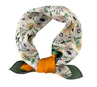 FAIRYGATE Silk Scarves Fashion Women Classic Large Square Scarf 70x70 Commuting Style Kerchief Ladies Neck Scarfs Bandana Clothing Decoration Silky Warm 29025