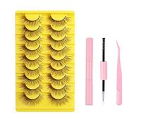 FAIRYGATE Strip Lashes False Eyelashes Cluster Lashes Kit Lashes Cluster Diy Lash Extenisons Natural Look Manga Volume Individual Lashes with Glue False Eyelashes Diy at Home B5411