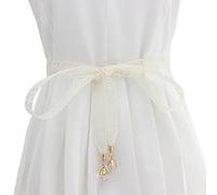 FAIRYGATE White Lace Belt Fancy Belts for Women Women's Ladies for Dresses Bridal Wedding Dress Sash for Bride Dress A0809