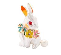 FAIRYGATE Women's Brooches & Pins Crystal Brooch Bunny Cute Animal Rabbit Lapel Pin Brooches Badge Clothes Bag Jackets Beautiful Design Decor Clothes Accessories for Men Women Lady Girl B1744