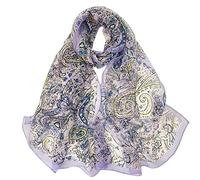 FAIRYGATE Women's Scarves & Wraps Chiffon Scarves Ladies Scarfs Celebrity Designer Scarf Soft Lightweight Long Large Wrap Fashion Style All Seasons Shawl Lovely Present Purple 62021