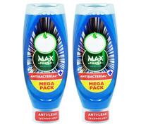 FAIRY's Max Antibacterial Power Washing Up Liquid Eucalyptus - 2 x Mega Pack, Anti-Leak, Tough on Grease