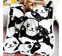 FairyShe Panda Plush Blanket Sherpa Fleece Blanket,Soft Warm Fuzzy Throw Blankets Kids or Adults for Crib Bed Couch Chair Four Seasons Living Room Travel Outdoor(50 x 60 Inch,Cute Panda)