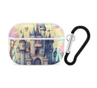 Fairytale Castle AirPod Pro Case, Anti Scratch Hard PC Cover with Keychain, AirPod Pro 2nd/1st Case Accessories for Women Men, White-Style