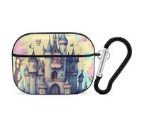Fairytale Castle AirPod Pro Case, Anti Scratch Hard PC Cover with Keychain, AirPod Pro 2nd/1st Case Accessories for Women Men, Black-Style