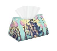 Fairytale Castle Long Leather Tissue Bag, Double-Sided Leather, Waterproof and Durable
