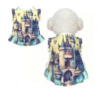 Fairytale Castle Pet Dress for Small Medium Dogs