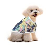 Fairytale Castle Print Pure Cotton Pet T-Shirt, Dogs & Cats Comfy Tee Vest, for Small Medium Summer Winter Clothes