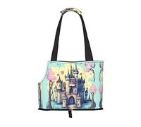Fairytale Castle Printed pet shoulder bag for going out - small dog and cat dual-purpose shoulder bag