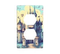 Fairytale Castle Printed Wall Plate PC Material Impact Resistant UK Standard Heat Resistant Residential Commercial