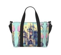 Fairytale Castle Printed women's crossbody handbag, suitable for work commuting/fitness/travel, fashionable and versatile shoulder bag