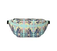 Fairytale Castle Prints Adjustable running waist bag crossbody bag lightweight and comfortable suitable for fitness jogging travel