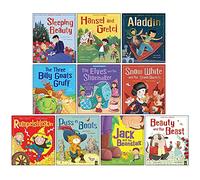 Fairytale Classics 10 Picture Flat Children Books Collection Set (Sleeping Beauty, Jack and the Beanstalk, Rumpelstiltskin, The Three Billy Goats Gruff & MORE!)