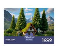 Fairytale Cottage 1000 Pieces Puzzle Square Puzzles Vibrant Imagery Family Challenge Toys 70x50cm/1000pcs