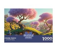 Fairytale Cottage 1000 Pieces Puzzle Square Puzzles Vibrant Imagery Gifts for Family, Friends 38x26cm/1000pcs