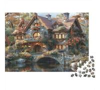 Fairytale Cottage Puzzle 1000Pc Recycled Paper for Adults Puzzle for Adults Impossible Challenging Game Fun Home Present Great Gift for Creativity 38x26cm/1000pcs